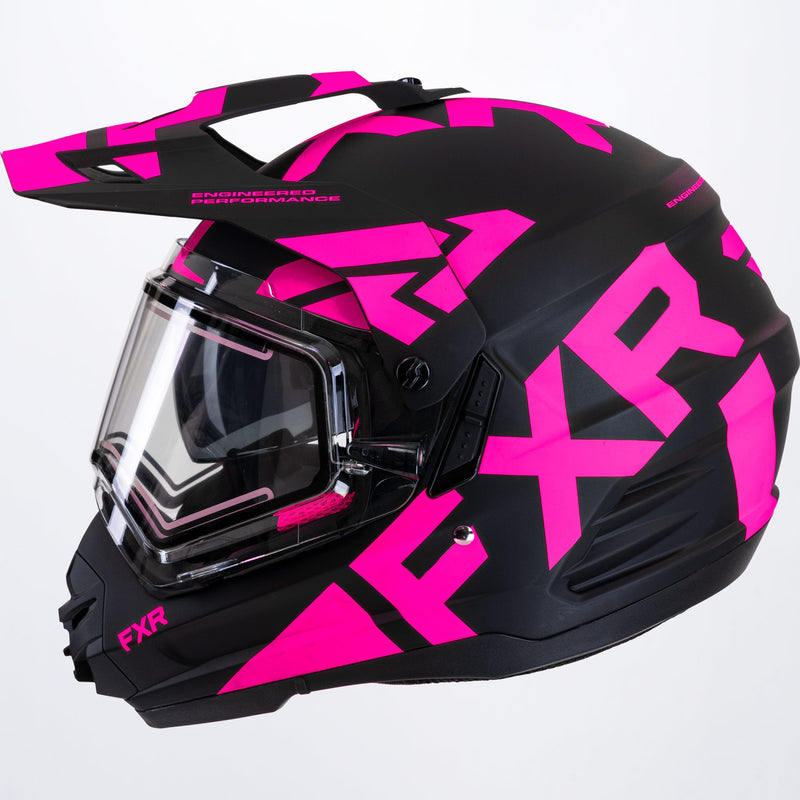 Torque X Team-hjelm med elektrisk visir og solbeskyttelse
