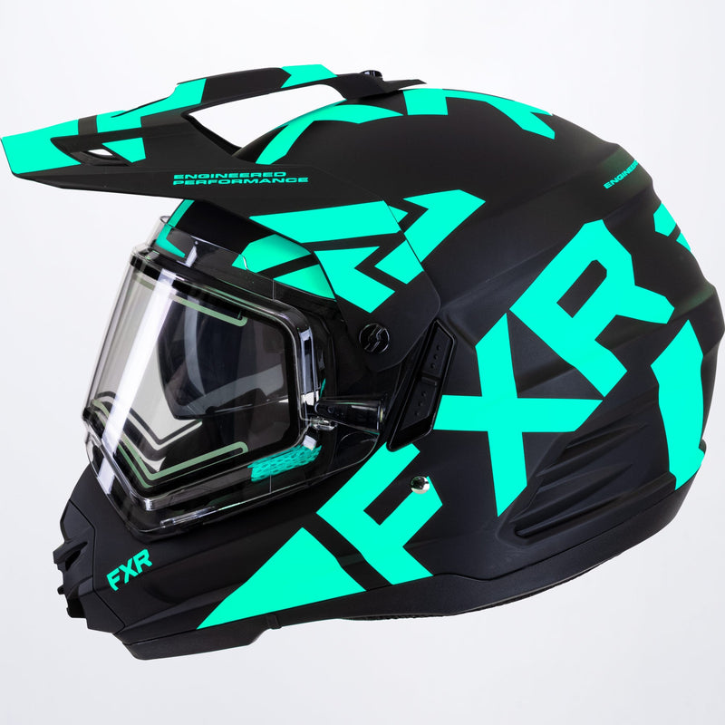 Torque X Team-hjelm med elektrisk visir og solbeskyttelse