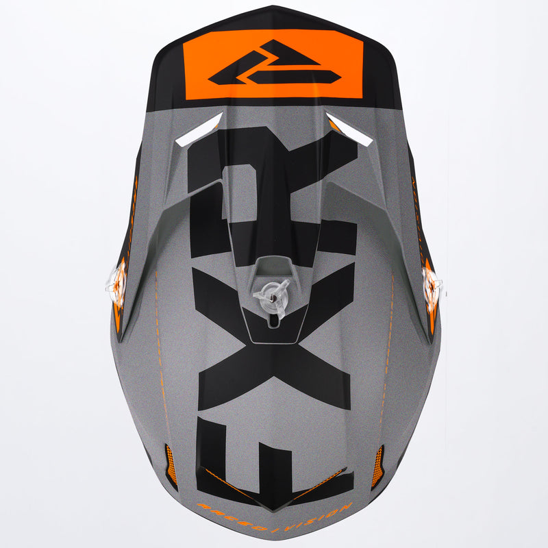 ClutchEvo_Helmet_BlackLtGreyOrange_200609-1005_top