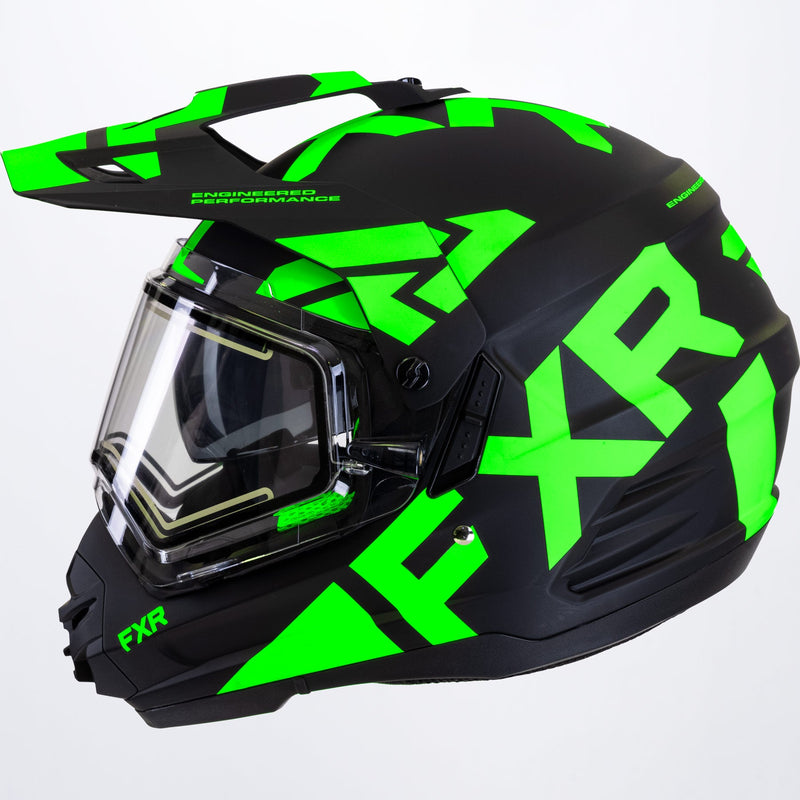 Torque X Team-hjelm med elektrisk visir og solbeskyttelse