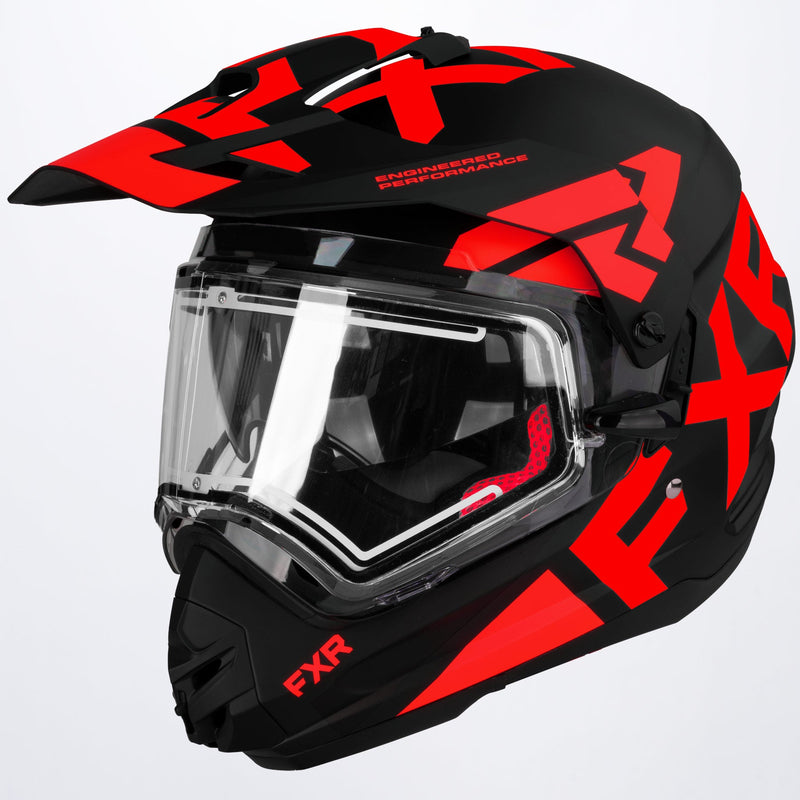 Torque X Team-hjelm med elektrisk visir og solbeskyttelse