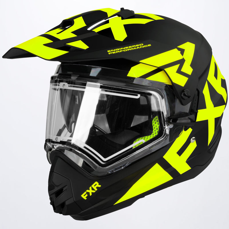 Torque X Team-hjelm med elektrisk visir og solbeskyttelse