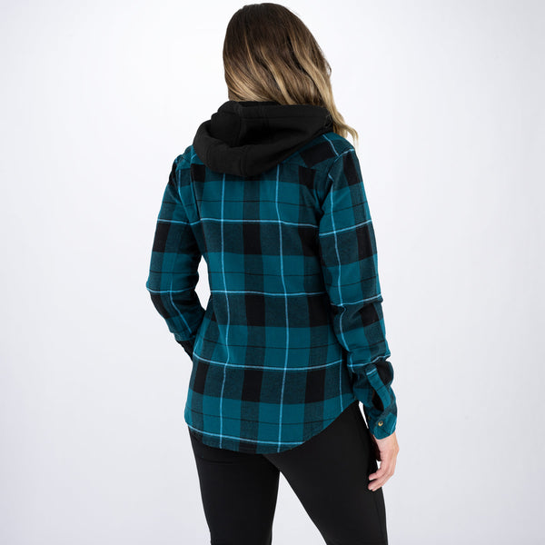 TimberHoodedFlannel_Shirt_W_OceanBlack_211210-_4810_Back