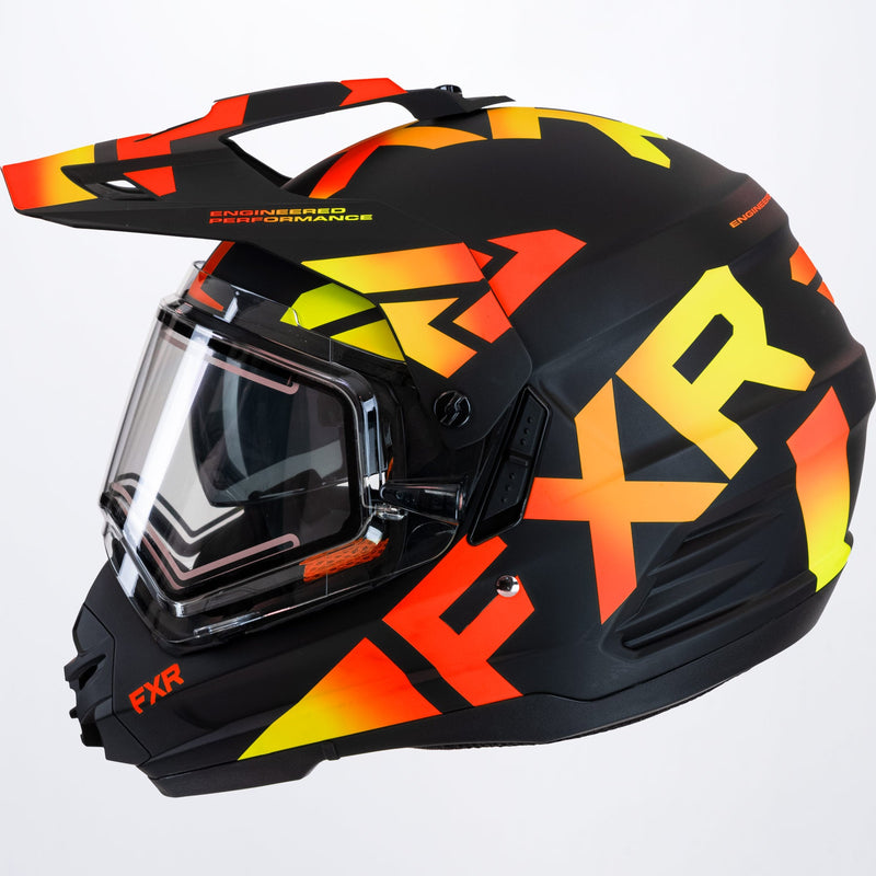 Torque X Team-hjelm med elektrisk visir og solbeskyttelse