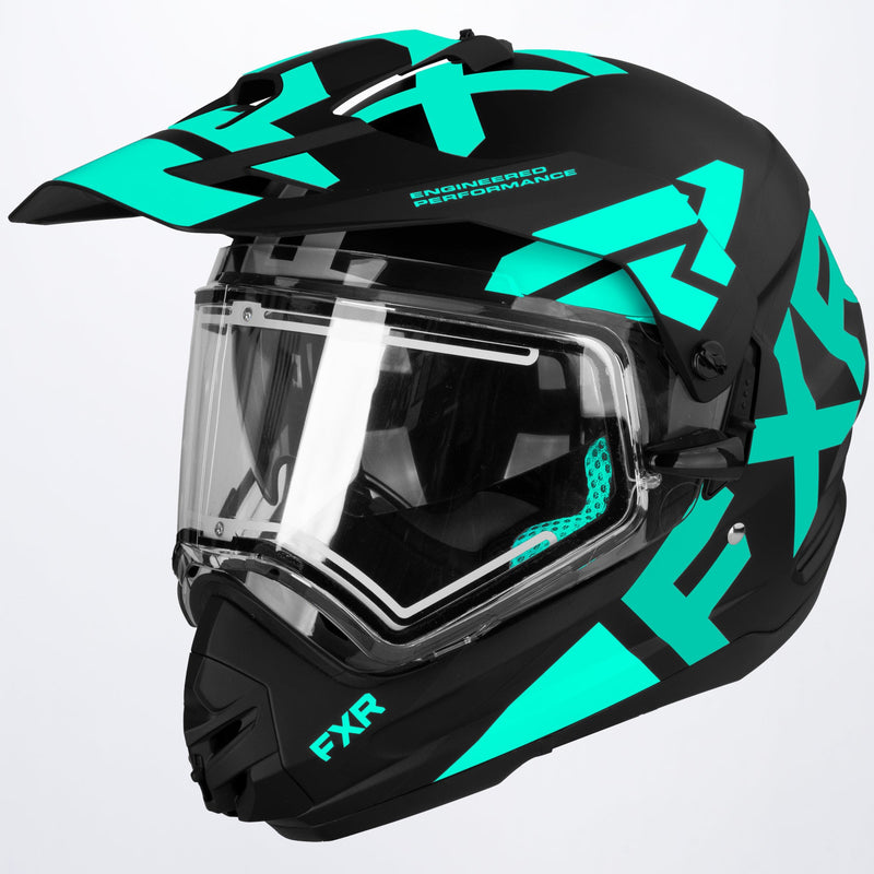 Torque X Team-hjelm med elektrisk visir og solbeskyttelse