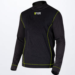 Miesten pitkähihainen, Vapour 20% Merino Mock, lämpöpaita korkealla kauluksella