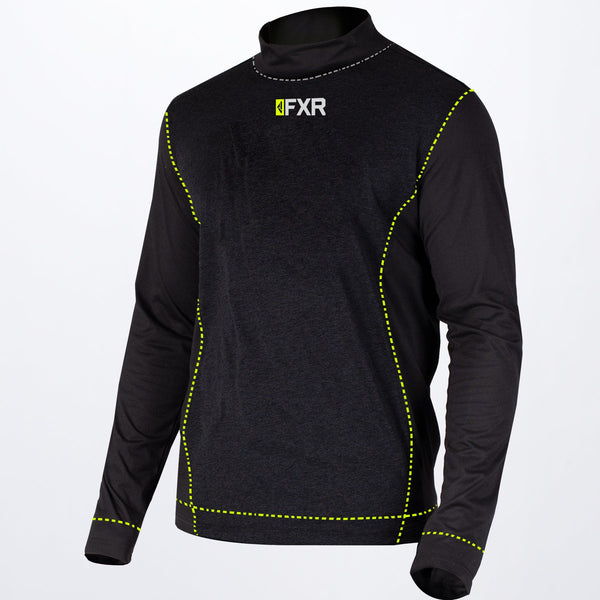 Miesten pitkähihainen, Vapour 20% Merino Mock, lämpöpaita korkealla kauluksella