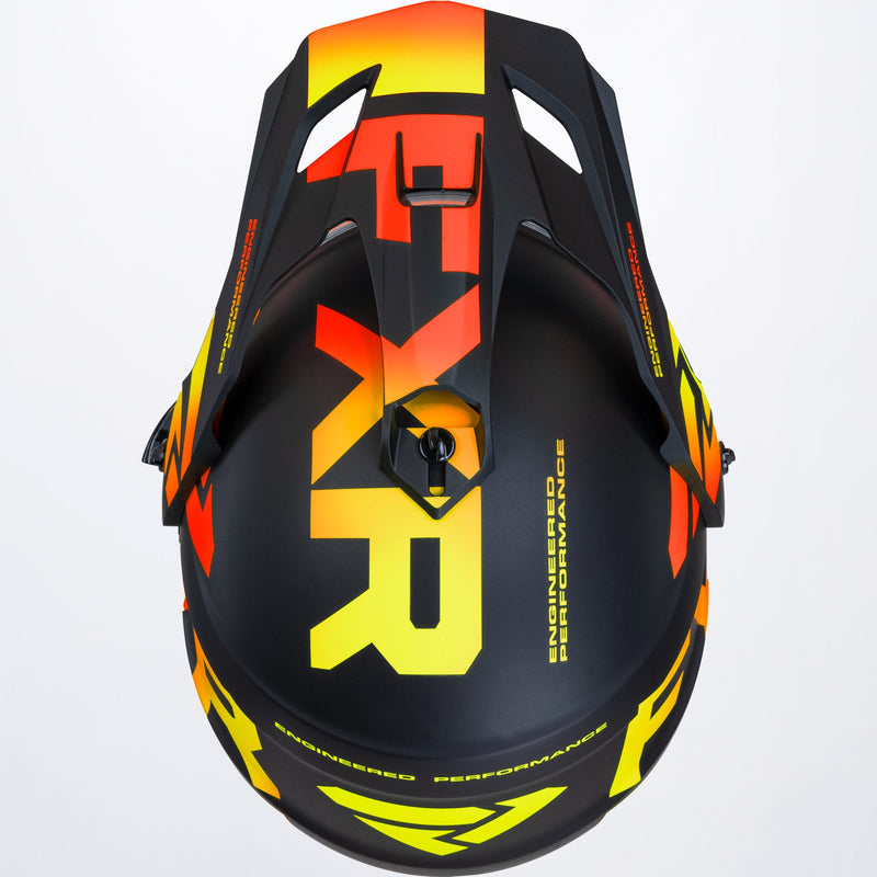 Torque X Team-hjelm med elektrisk visir og solbeskyttelse