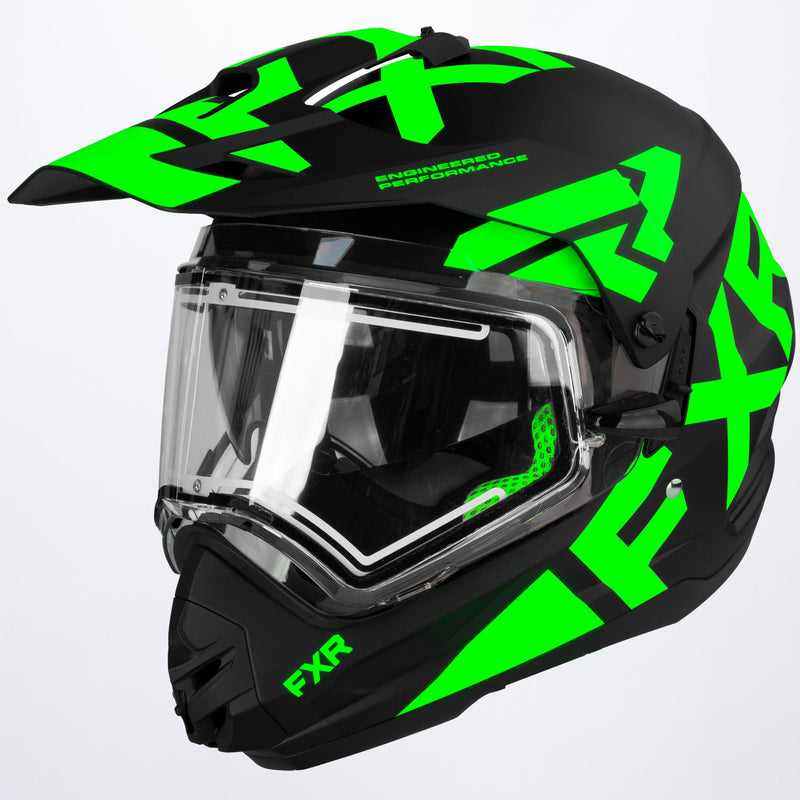 Torque X Team-hjelm med elektrisk visir og solbeskyttelse