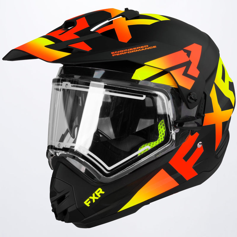 Torque X Team-hjelm med elektrisk visir og solbeskyttelse