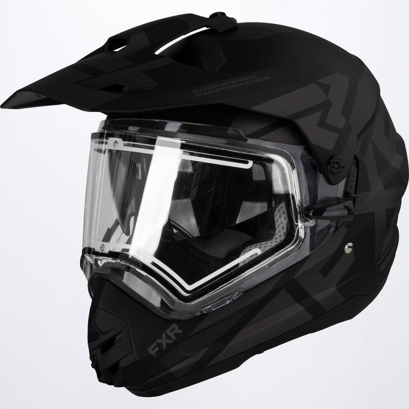 Torque X Team-hjelm med elektrisk visir og solbeskyttelse